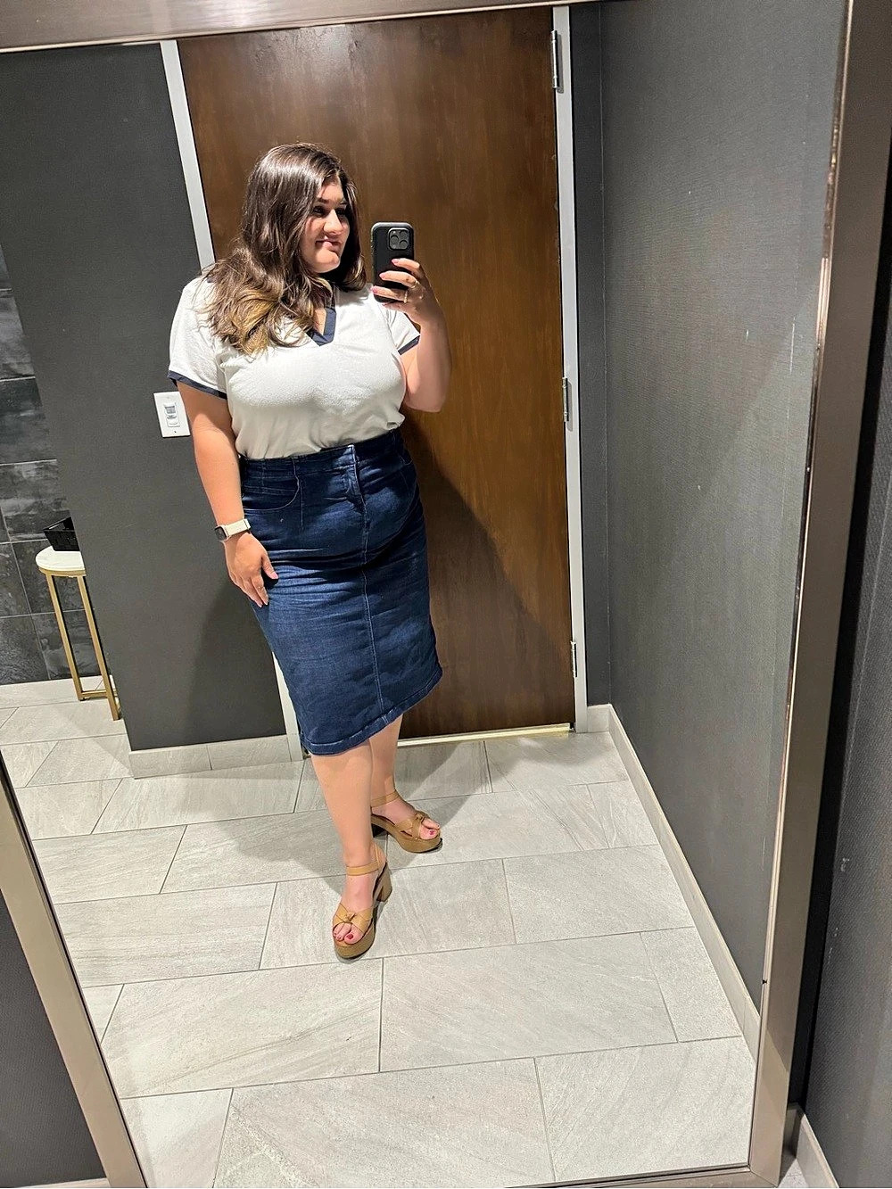 By anthropologie - Pilcro Denim Pencil Skirt in Blue Size 18W